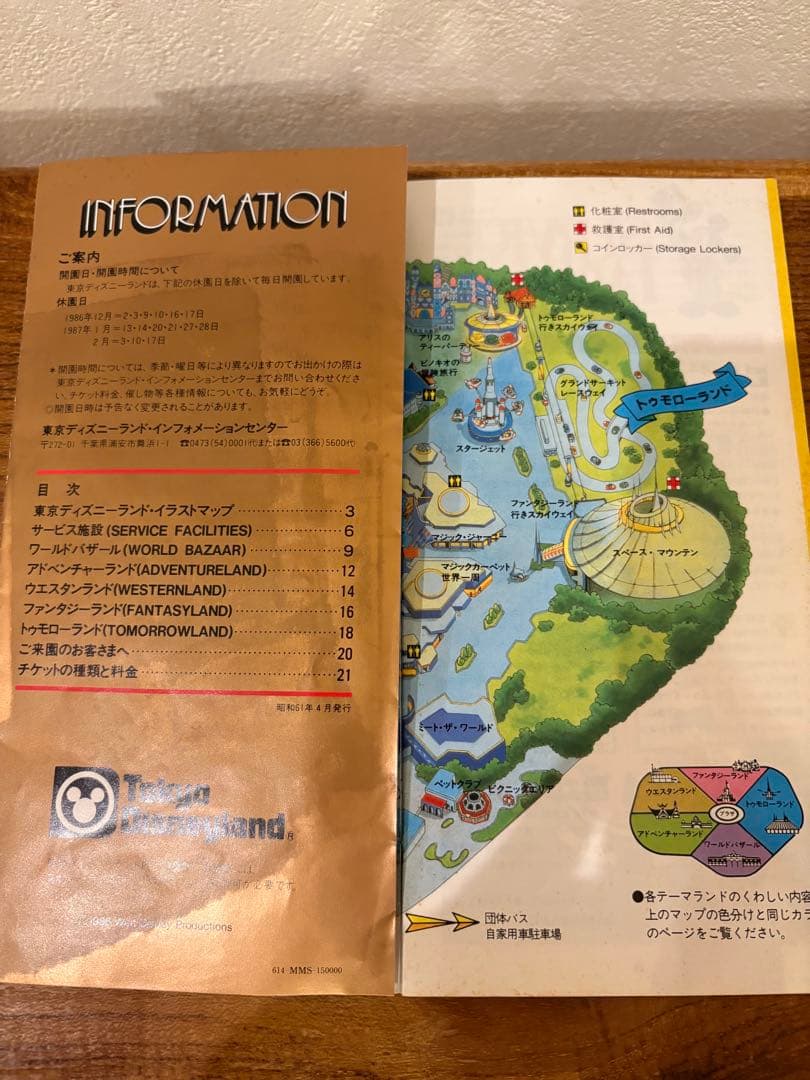 【激レア】　東京ディズニーランド ガイドブック&ファンカード 3周年 TDL