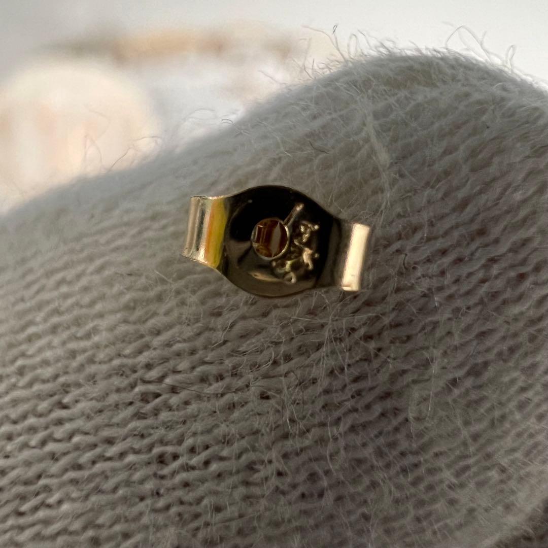 本真珠　無核　淡水パール　大珠　超高品質！上品なパープル　K14スタッドピアス