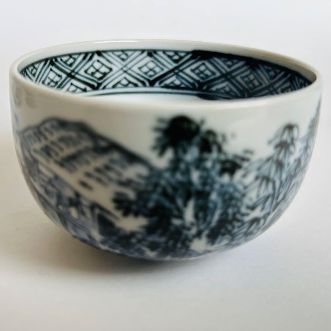 【未使用】京焼 清水焼 初代 幸之介窯 湯呑み 手描き5客揃