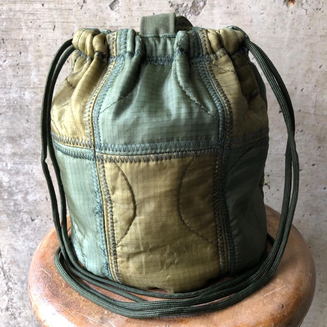 パッチワークリメイクペイシェントバッグ　巾着