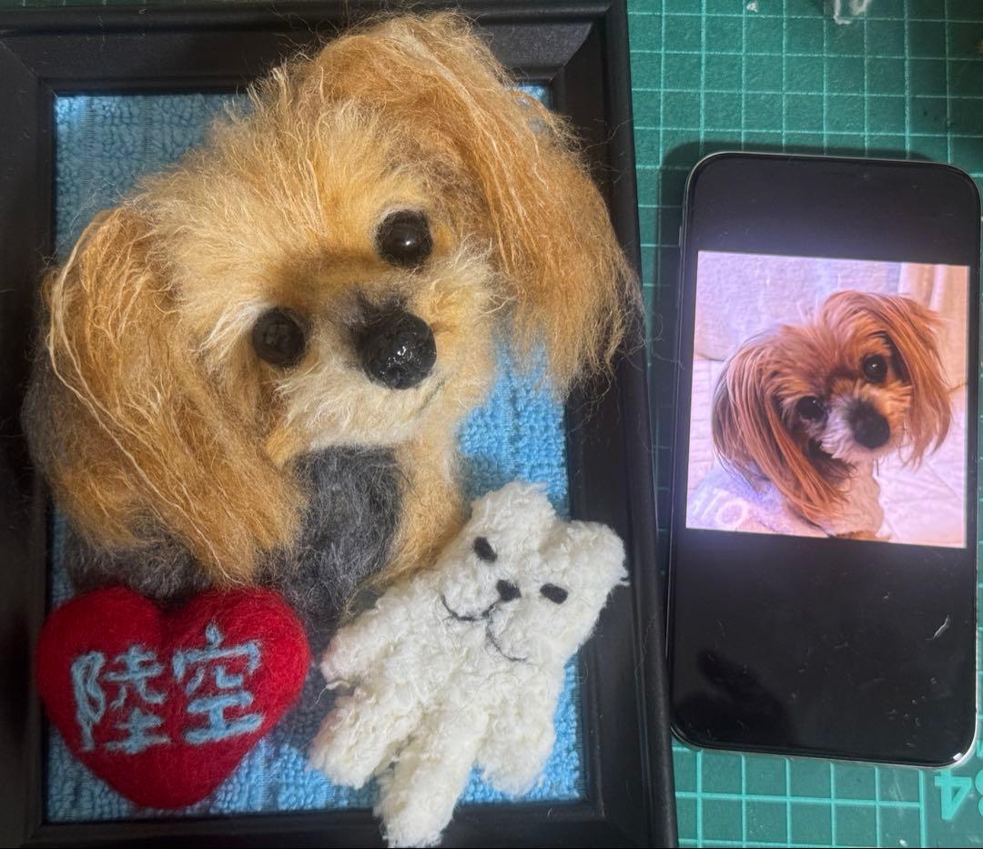 わんこ限定　うちの子プレート　オーダー受付　羊毛フェルト