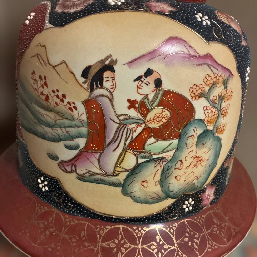 薩摩焼装飾大型陶器壺