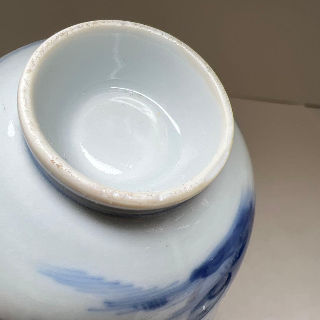 中国清時代　新渡青花蓋茶碗2客　身口径約9.5㎝　東Y8-0217☆2F