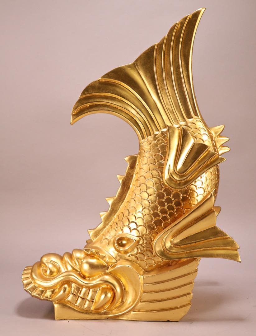 BK261　金鯱鉾　しゃちほこ　一対　鬼瓦　屋根瓦　置物　明石城　平成十二年