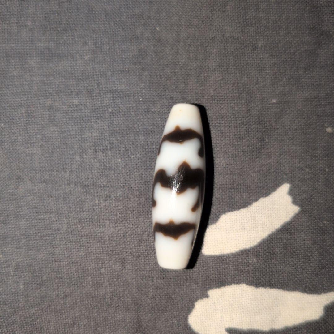 白地　五福臨門天珠　天珠おまけ付き