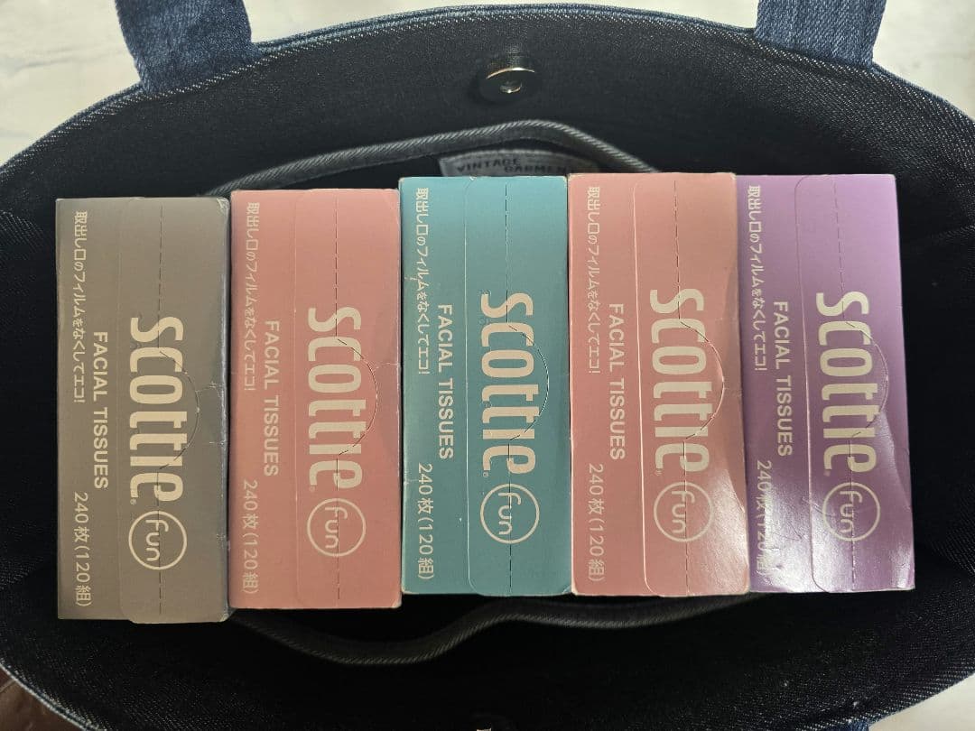 デニムリメイクトートバッグ ブルー系カモフラ 本革使用 底板 ストラップ付き