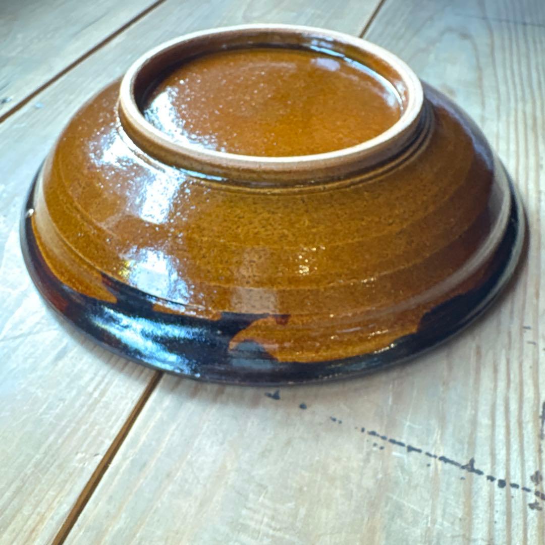 スリップウェア　8寸中皿 / 湯町窯