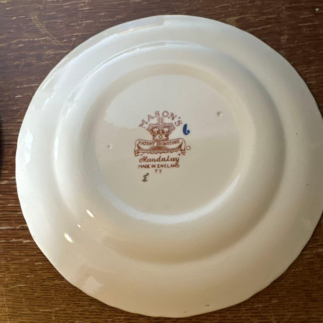 メイソンズ　ブルーマンダレイプレート2枚セット